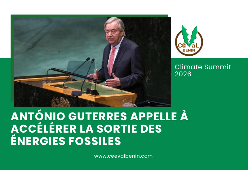 Climat : António Guterres appelle à accélérer la sortie des énergies fossiles